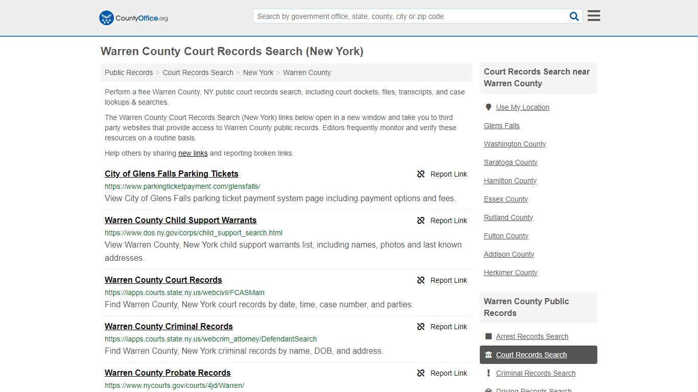 Court Records Search - Warren County, NY (Adoptions, Criminal, Child ...